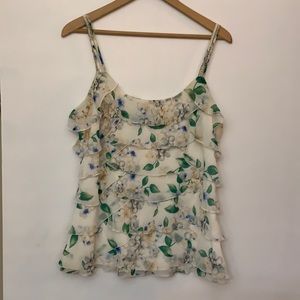 Large flowy floral White House Black Market top